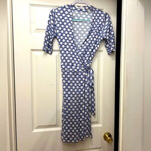 Robert Graham Geometric Pattern Wrap Dress
